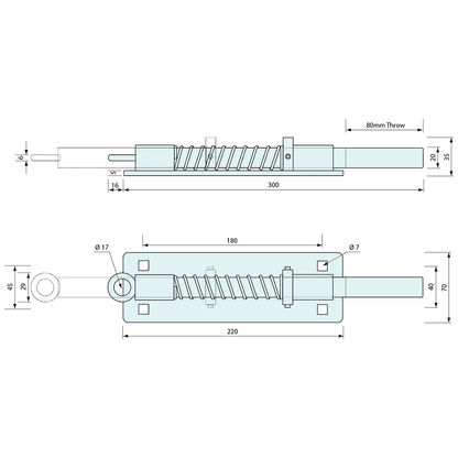 #4714 - RING PULL SPRING BOLT ZINC 20MM PIN - CoSlide