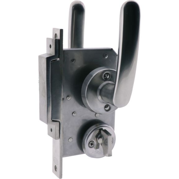 #4889 - SLIDING DOOR LATCH KEY LOCKING STAINLESS STEEL 140MM - CoSlide