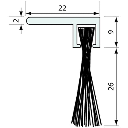 #5422 - BRUSH STRIP AND F HOLDER 1M - CoSlide