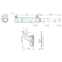 Load image into Gallery viewer, Slide Back Siding Door Closer Aluminium 726MM - CoSlide
